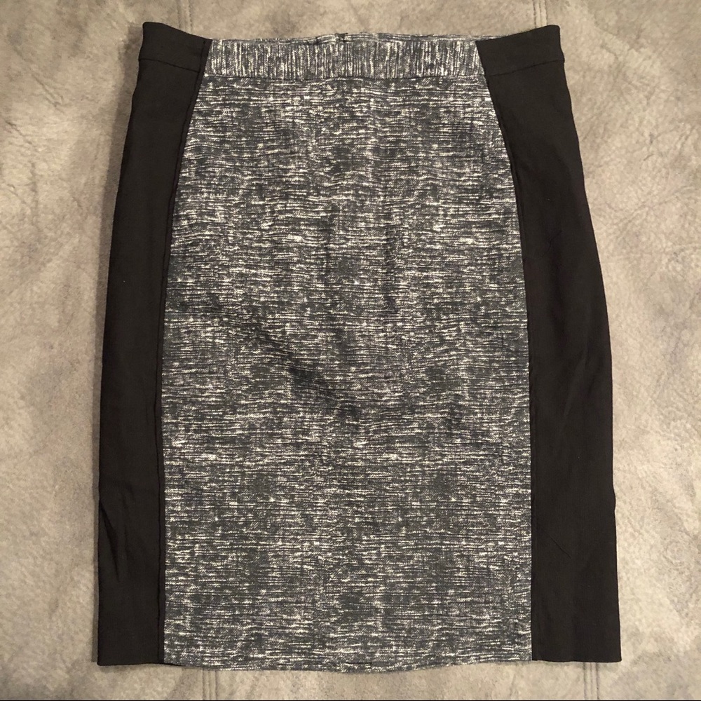 H&M Tweed Colorblock Pencil Skirt 8